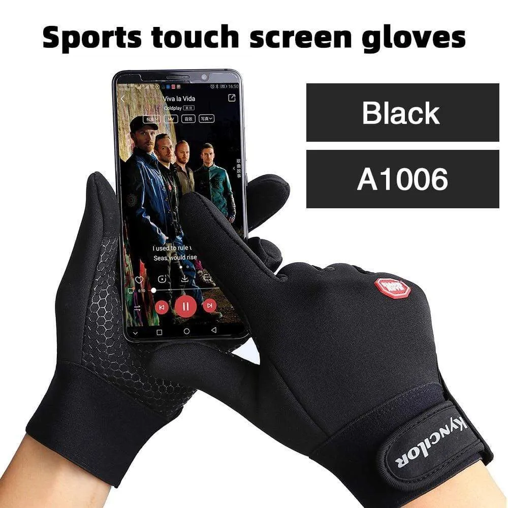 Autumn And Winter Outdoor Sports Men And Women Waterproof Windproof Warm Gloves Riding Touch Screen Zipper Ski Full Finger Glove