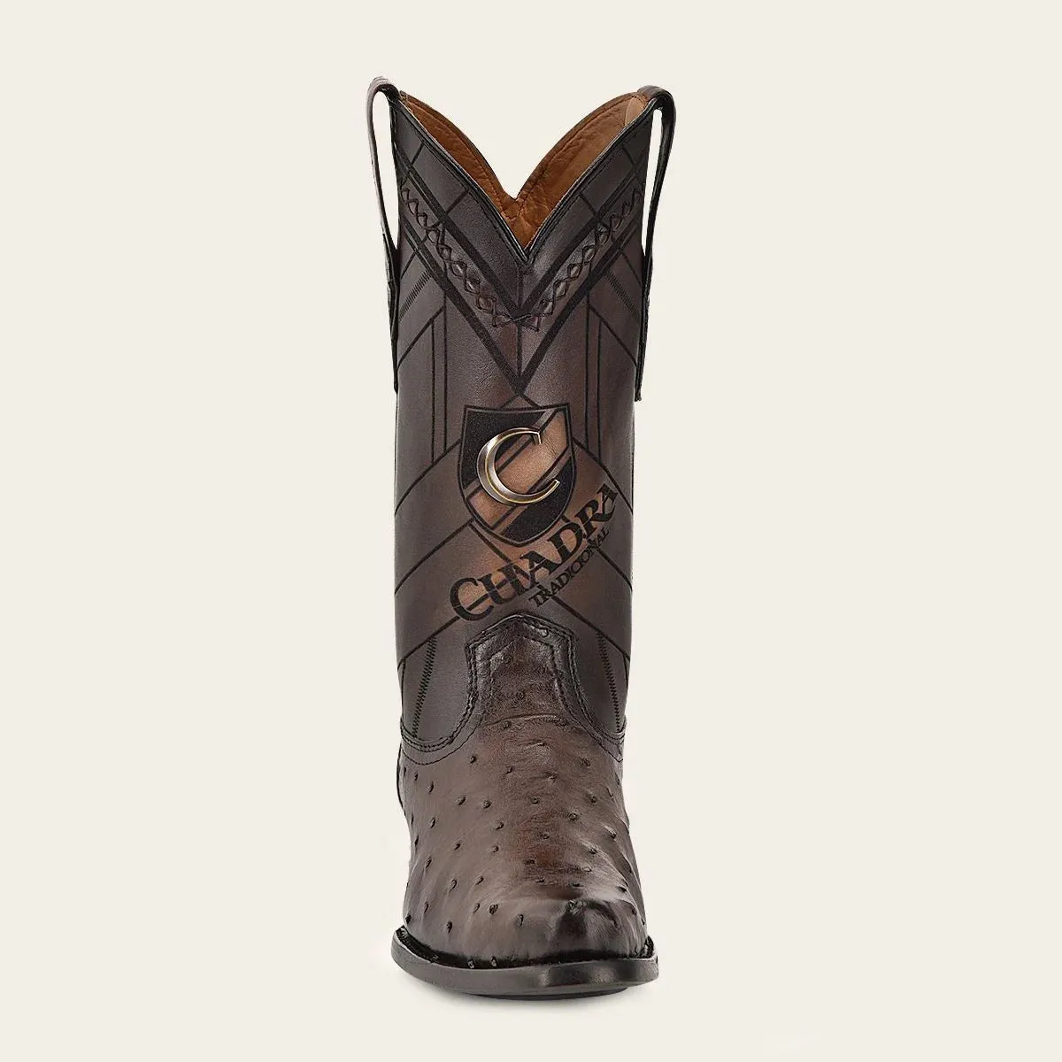 S42FA1 - Cuadra brown dress cowboy ostrich leather boots for men