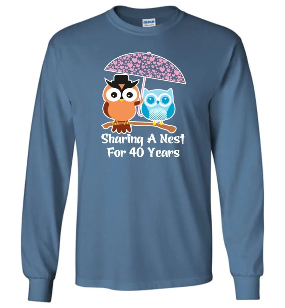 40 Years Wedding Anniversary Gifts Valentine's Day Long Sleeve T-Shirt