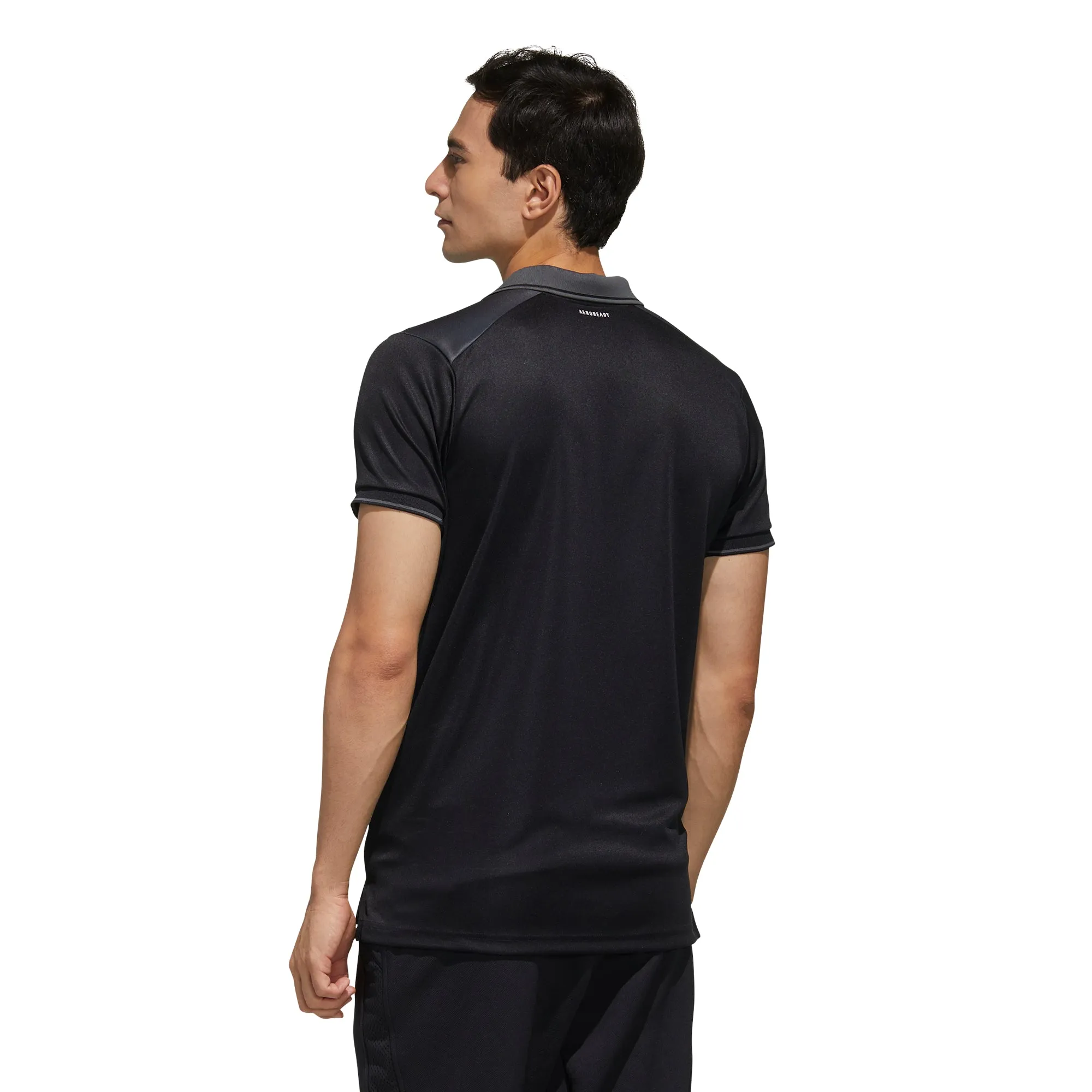 adidas Men's Polo Colorblock Pique - Black/Grey FN1451