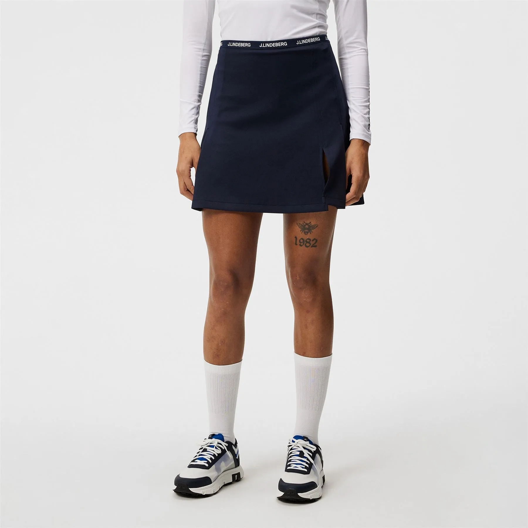 Womens Keisha Lux Bonded Skirt JL Navy - SS24