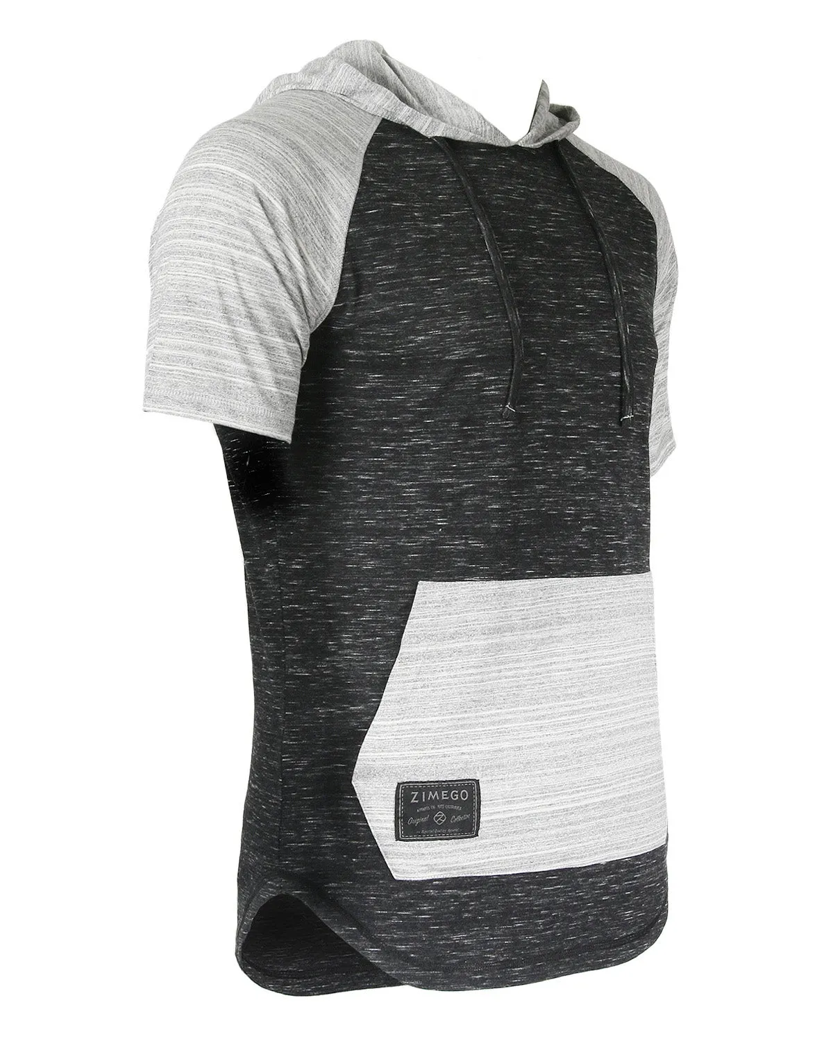 Short Sleeve Raglan Henley Hoodie