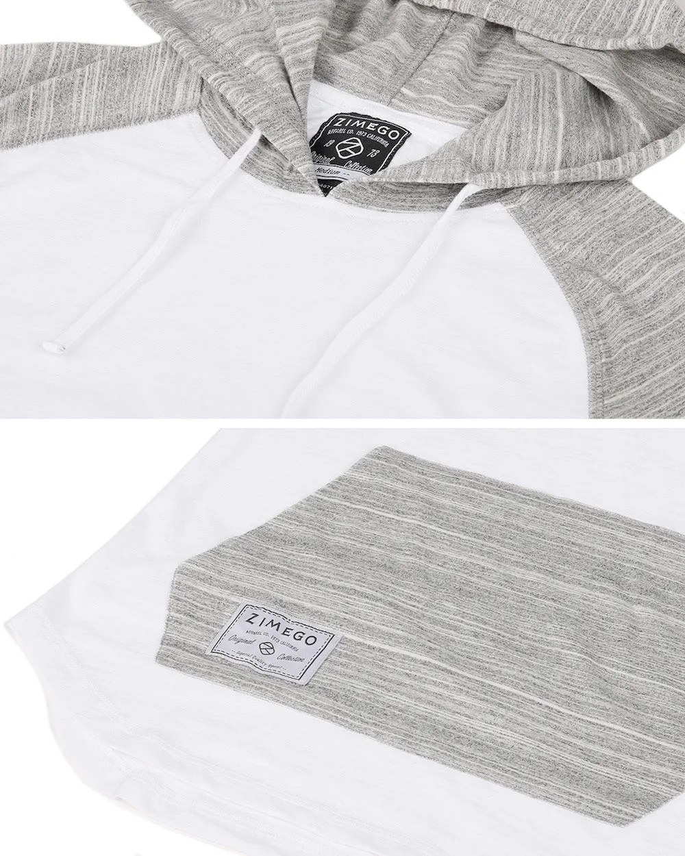 Short Sleeve Raglan Henley Hoodie