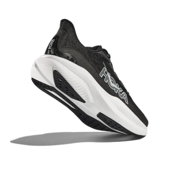 HOKA Women's Mach 6 (Wide Width) Black/White