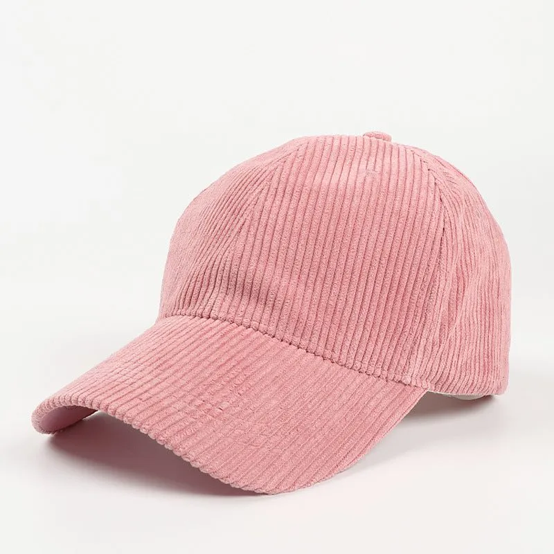 All-Match Pure Corduroy Baseball Caps For Men And Women