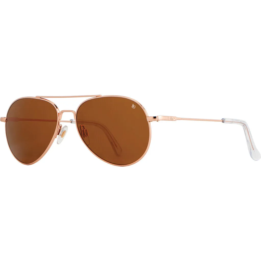 American Optical General Sunglasses | Rose Gold/Glass Brown