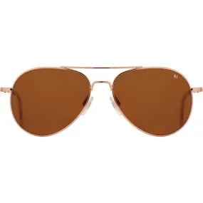 American Optical General Sunglasses | Rose Gold/Glass Brown