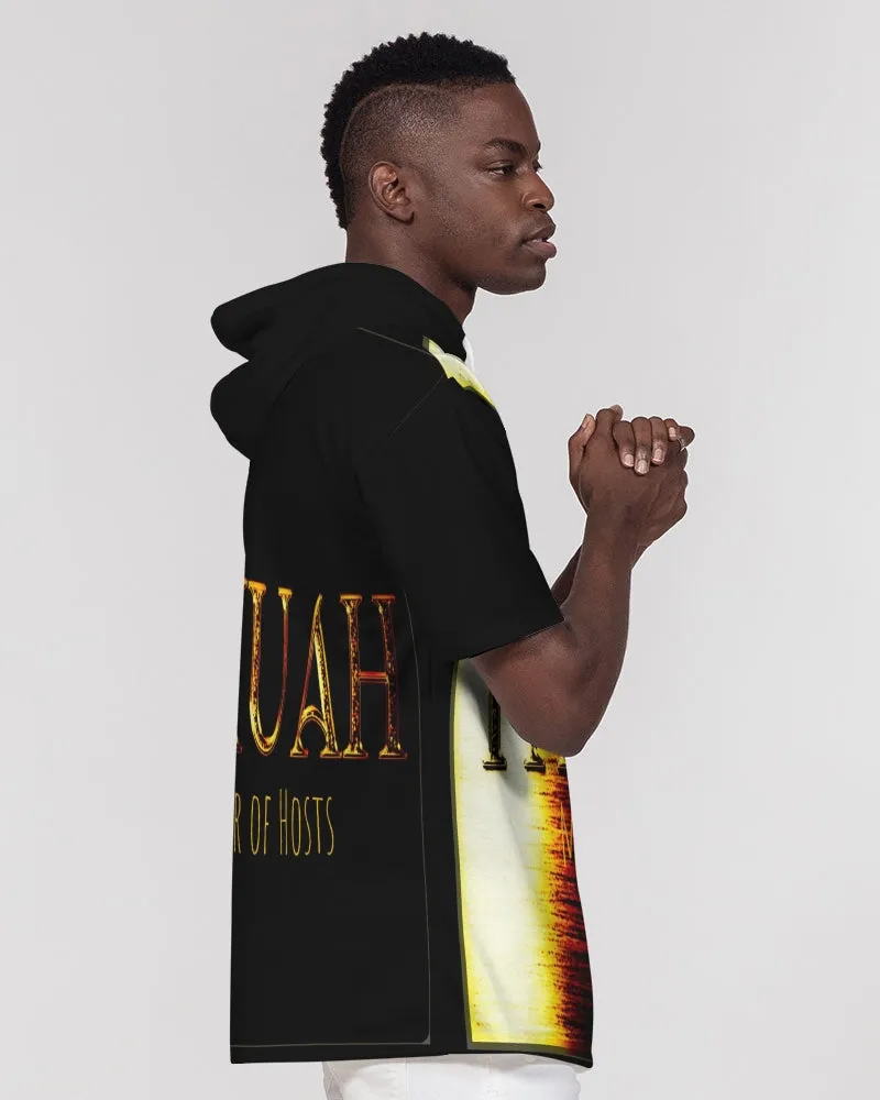 Yahuah-Master of Hosts 01-03 Men's Designer Premium Heavyweight Short Sleeve Pullover Hoodie