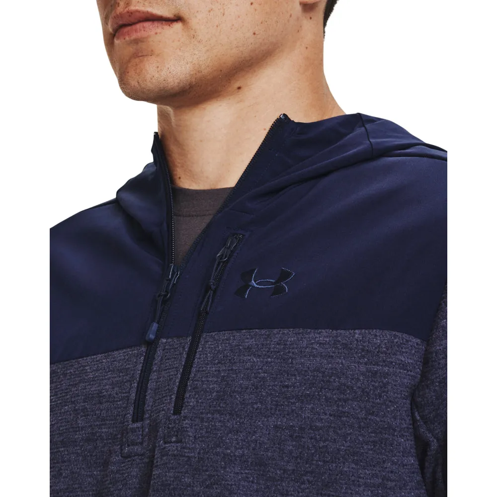 'Under Armour' Men's Specialist Grid 1/2 Zip Hoodie - Midnight Navy