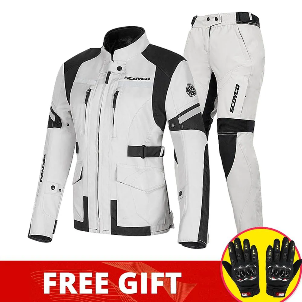 AshoreShop Women-Men Motorcycle Waterproof Reflective Warm Jacket