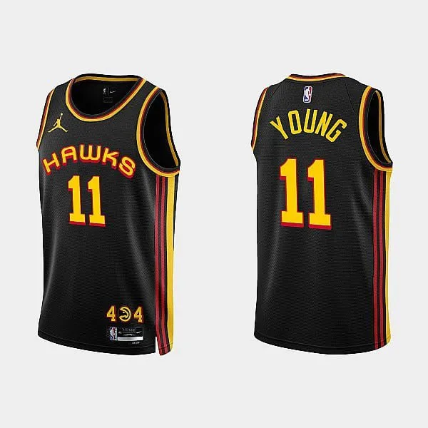 Atlanta Hawks #11 Trae Young Black Statement Edition Jersey