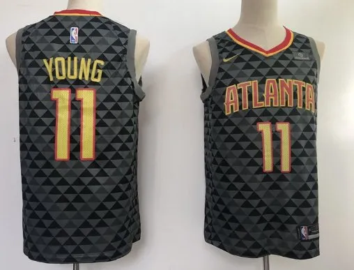 Atlanta Hawks #11 Trae Young Swingman Jersey Black