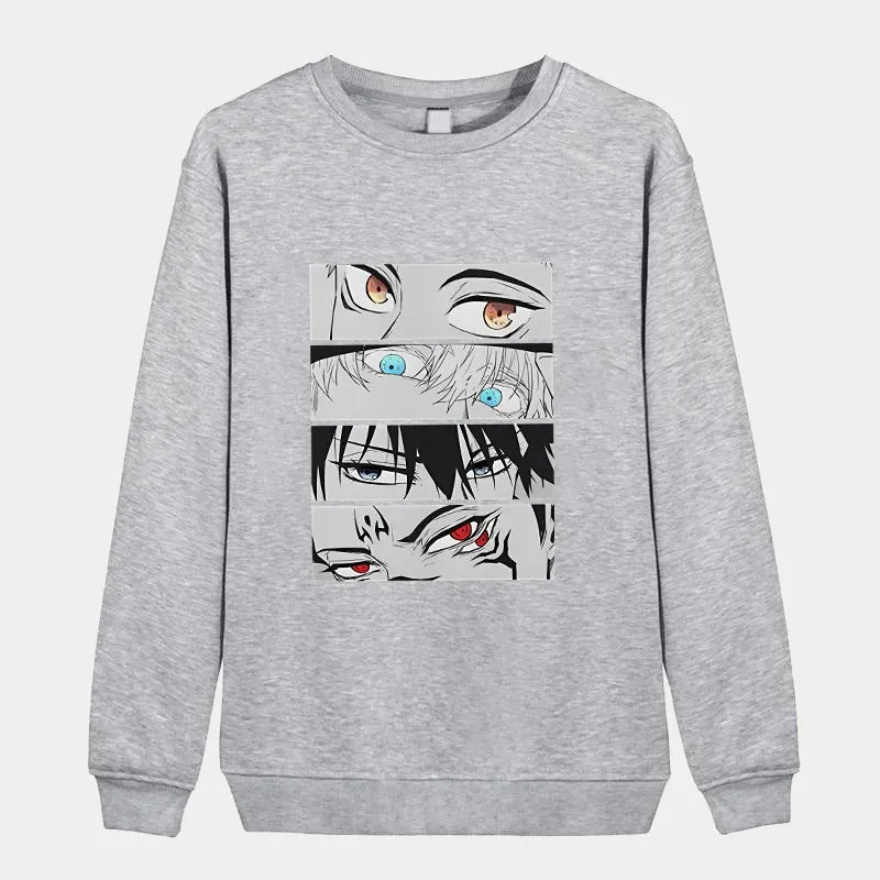 New Japanese Anime Sweatshirt Women Men Harajuku Pullover Fashion Round Neck Sweatshirts Casual Long Sleeve Tops