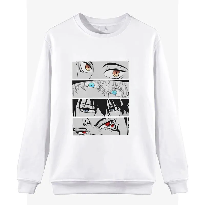 New Japanese Anime Sweatshirt Women Men Harajuku Pullover Fashion Round Neck Sweatshirts Casual Long Sleeve Tops