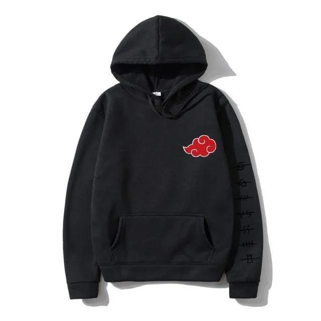 Japan Anime Akatsuki Cloud Symbols Print Men Hoodies Sweatshirt Streetwear Hoodie Men Women Oversized Sweatshirt Pullover Hoody