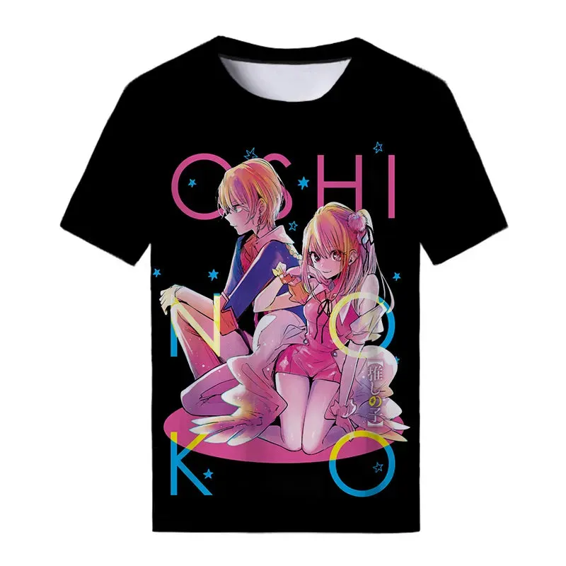 Oshi No Ko T-Shirt 3D Print Men Women Casual Fashion Oversized Tee Harajuku Anime Streetwear