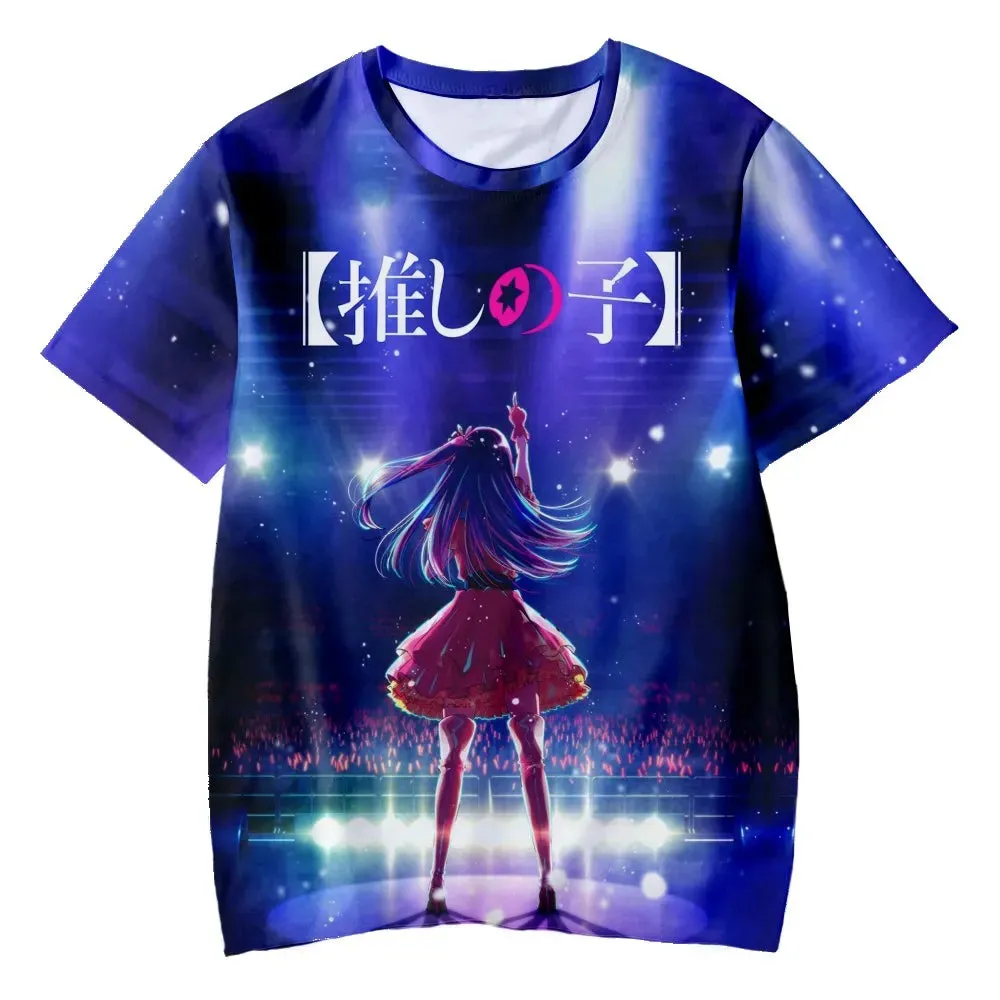 Oshi No Ko T-Shirt 3D Print Men Women Casual Fashion Oversized Tee Harajuku Anime Streetwear