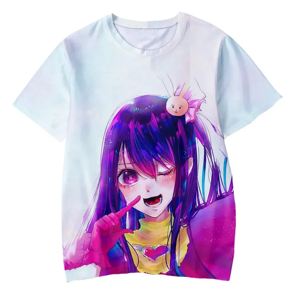 Oshi No Ko T-Shirt 3D Print Men Women Casual Fashion Oversized Tee Harajuku Anime Streetwear