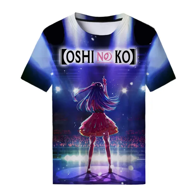 Oshi No Ko T-Shirt 3D Print Men Women Casual Fashion Oversized Tee Harajuku Anime Streetwear