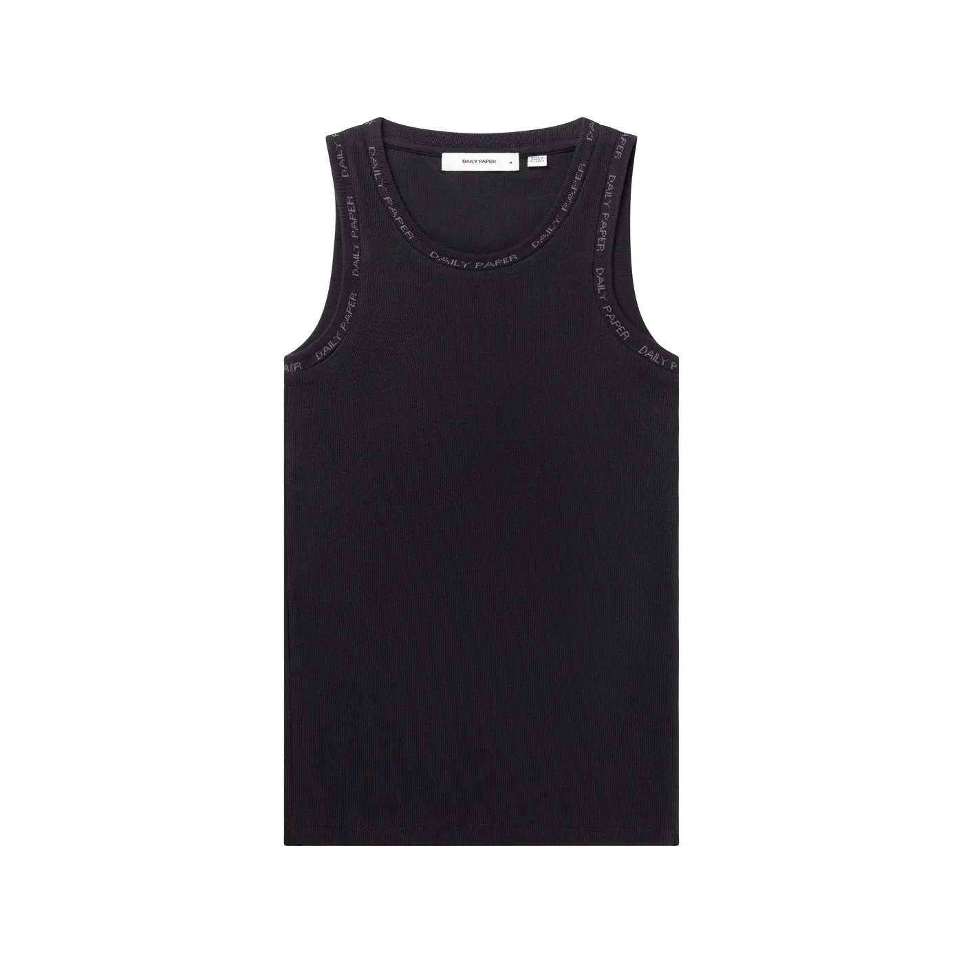 Black Erib Tank Top Mens