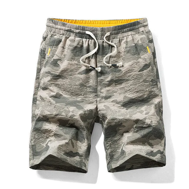 Camouflage Men Shorts Loose Elastic Hiphop Sports Running Beach Shorts