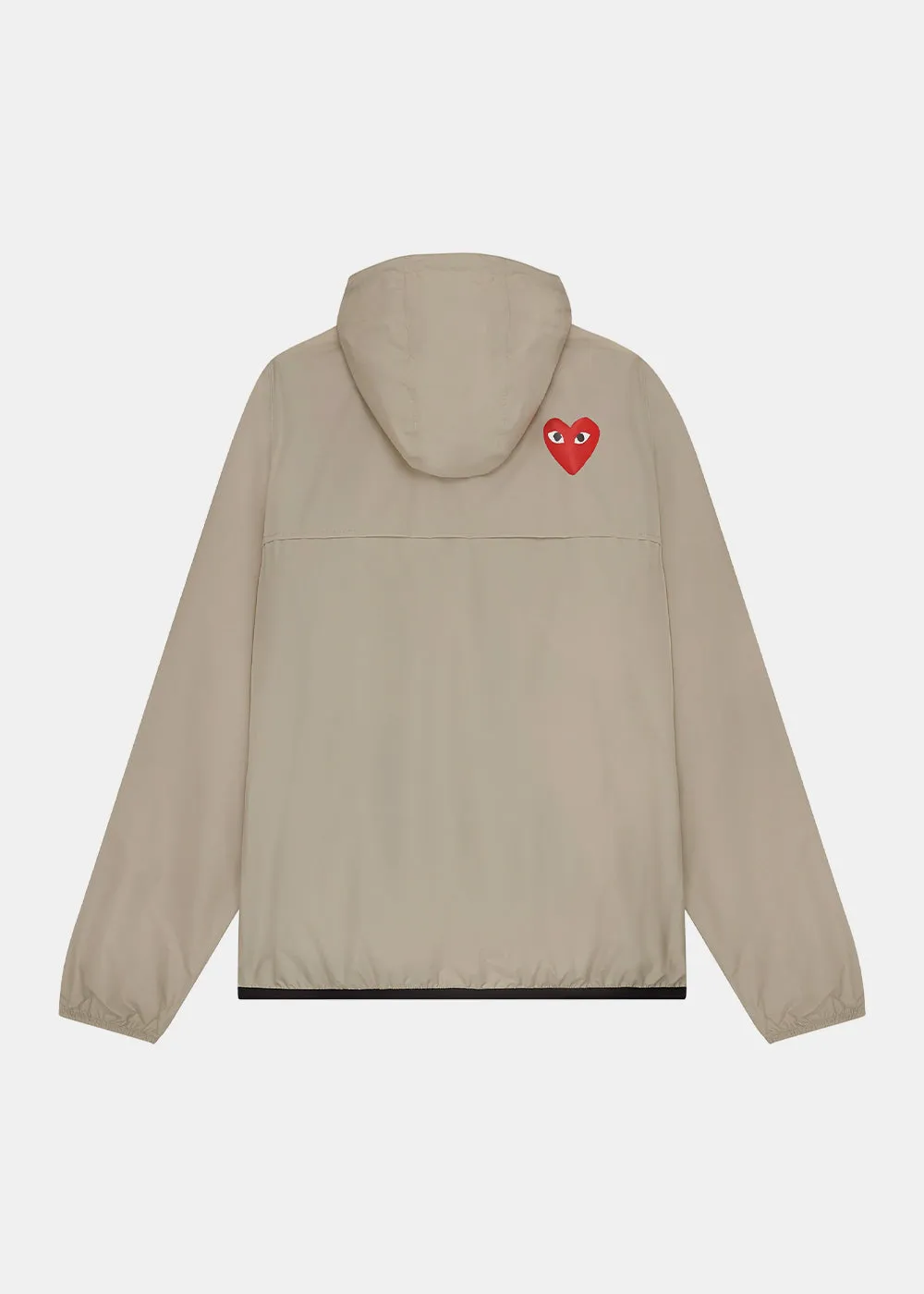 Beige K-Way Half-Zip Hoodie