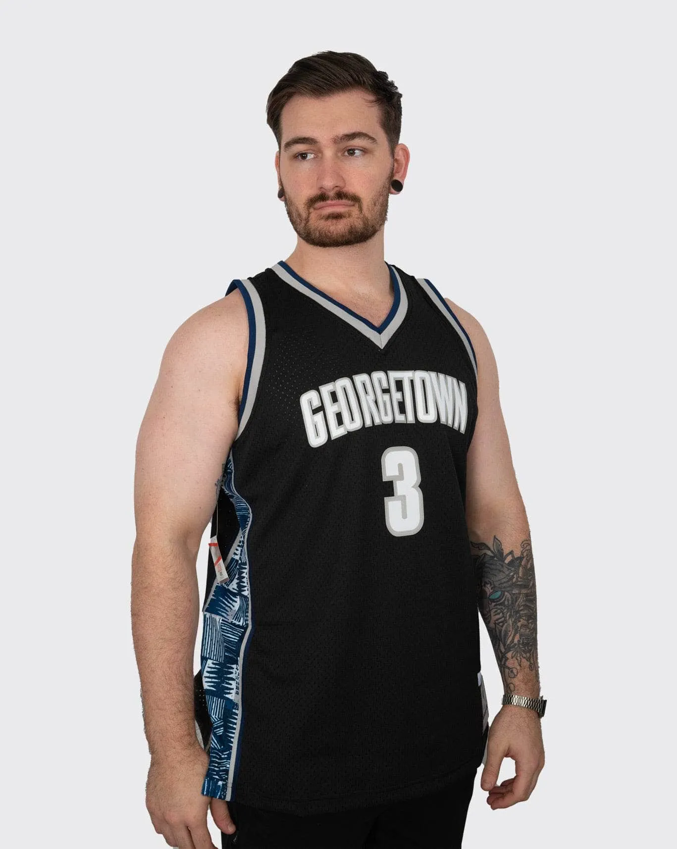 mitchell and ness georgetown iverson 95-96 jersey black