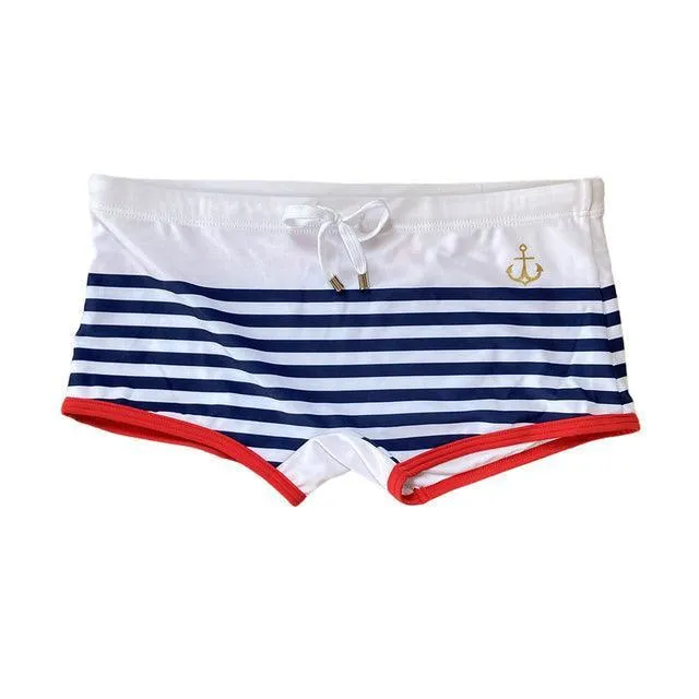 Striped Swim Trunks For Men