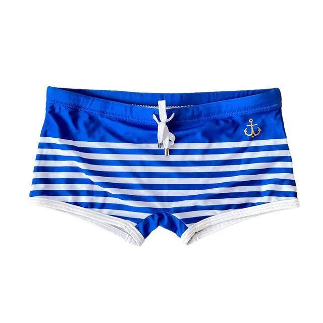 Striped Swim Trunks For Men