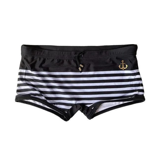 Striped Swim Trunks For Men