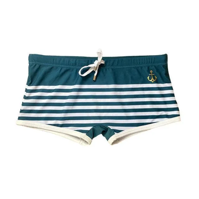 Striped Swim Trunks For Men