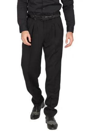 Black Men's Tango Pants With Three Pleats (40)