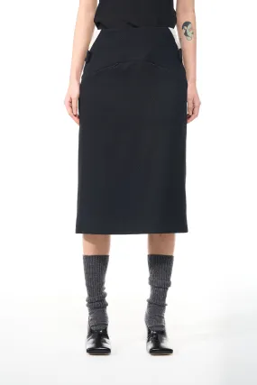 Black Wool Skirt