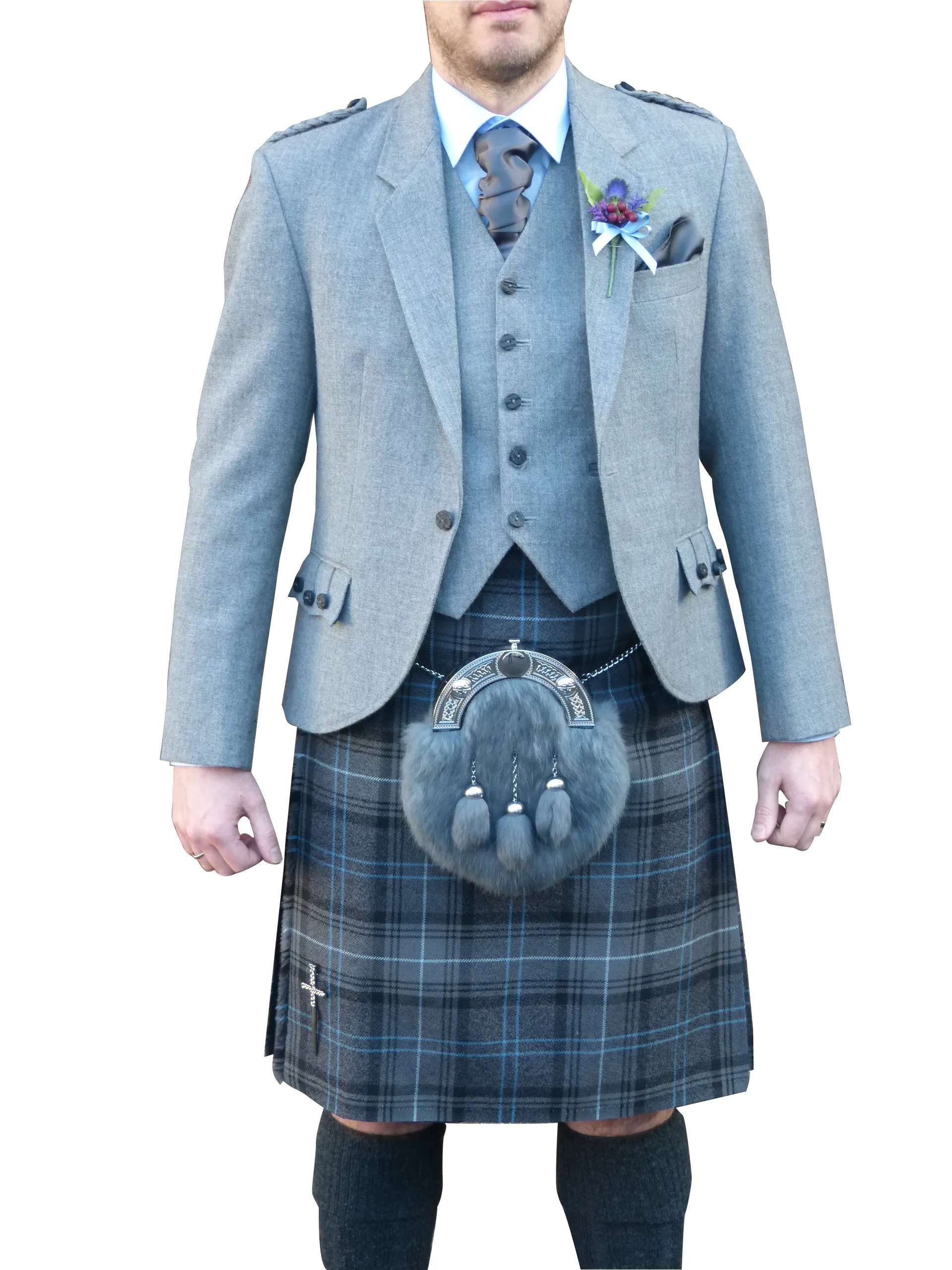 Highland Granite Blue - men and boys kilts