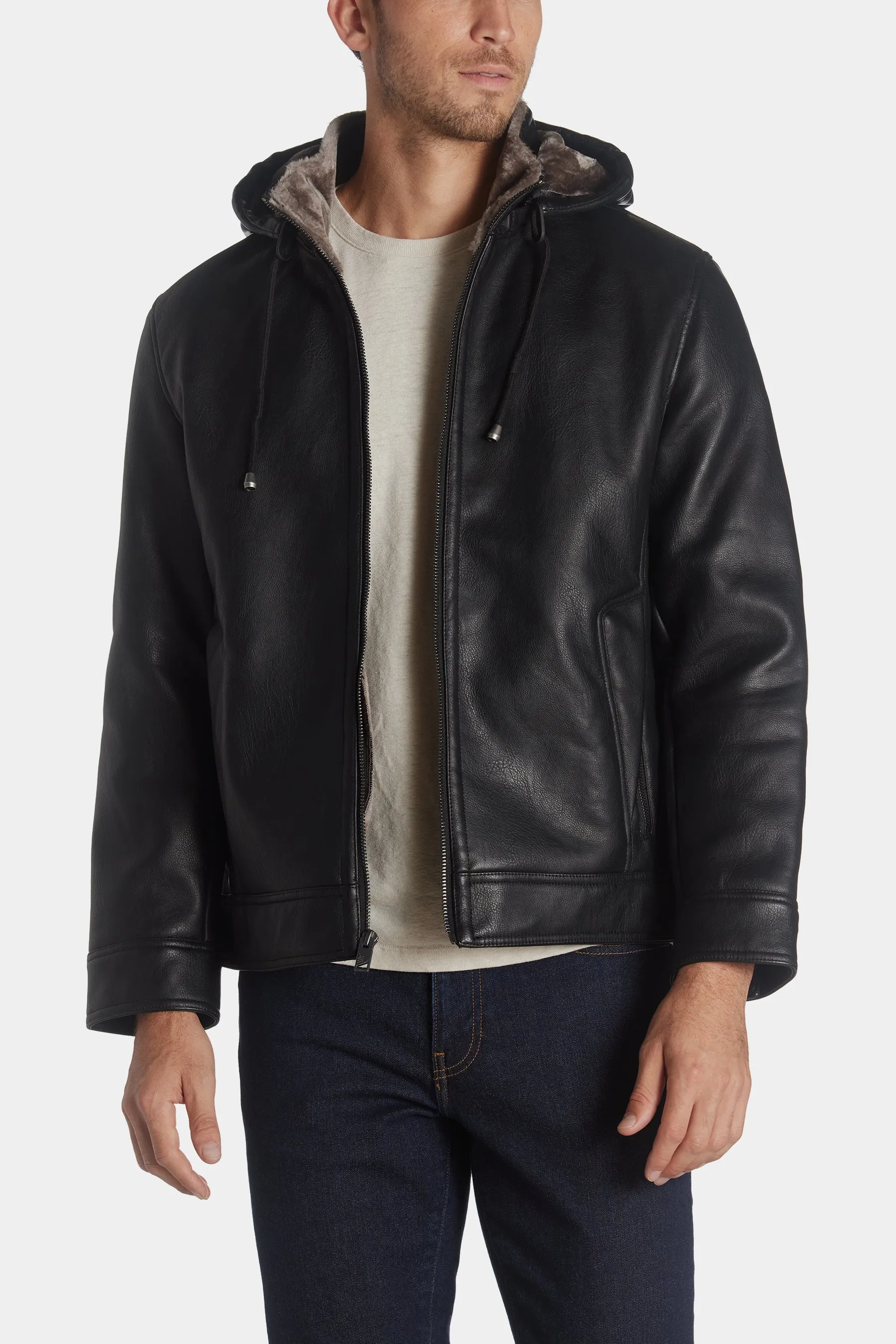 Jutland Faux Shearling Bomber Jacket