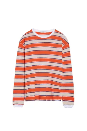 Border Long Sleeves T-Shirt | Orange Stripes