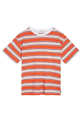 Border Short Sleeves T-Shirt  | Orange