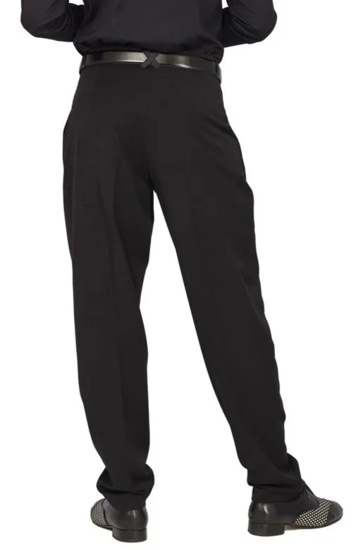 Black Men's Tango Pants With Three Pleats (40)