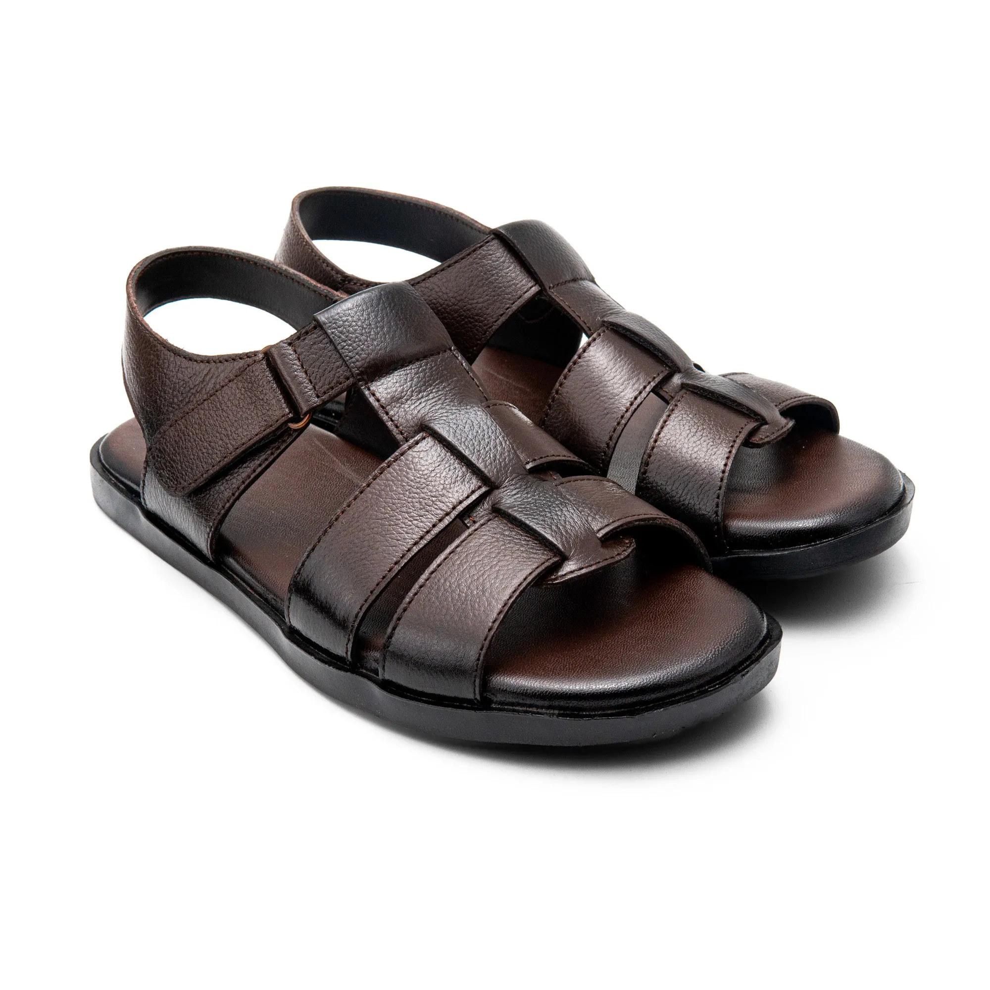 Cross Strap Men Leather Sandal