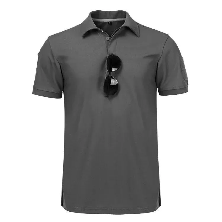 Embroidered Badge Men Polo Shirt