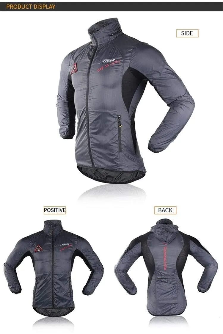 Ultra-light Hooded Bicycle Jacket Bike Windproof Coat Road MTB Cycling Wind Coat Long Sleeve Clothing Quick Dry Thin Jackets