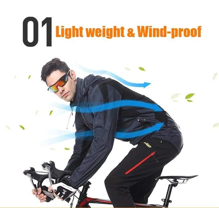 Ultra-light Hooded Bicycle Jacket Bike Windproof Coat Road MTB Cycling Wind Coat Long Sleeve Clothing Quick Dry Thin Jackets