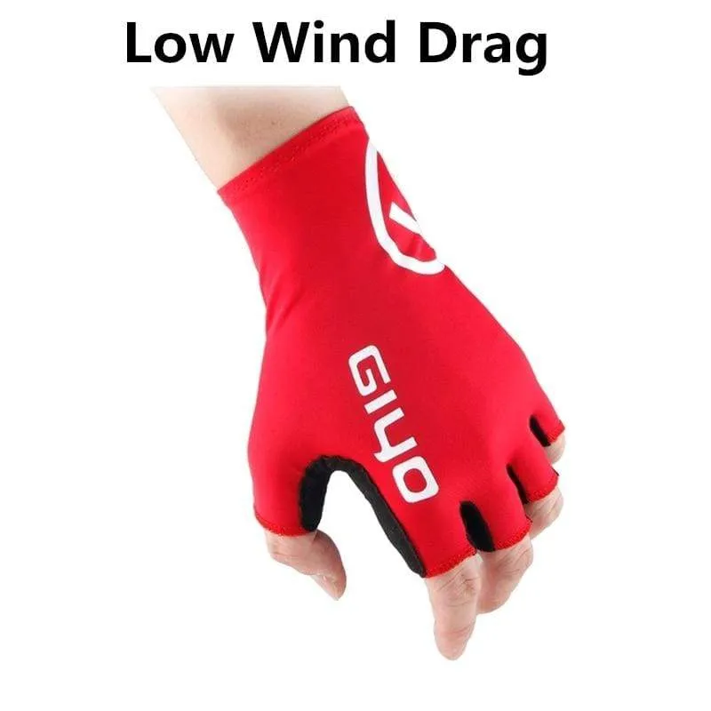 Anti Slip Gel Wind Cycling Half Finger Gloves Breathable Outdoor Lycra Fabric Mittens MTB Gloves Racing Road Bike Glove