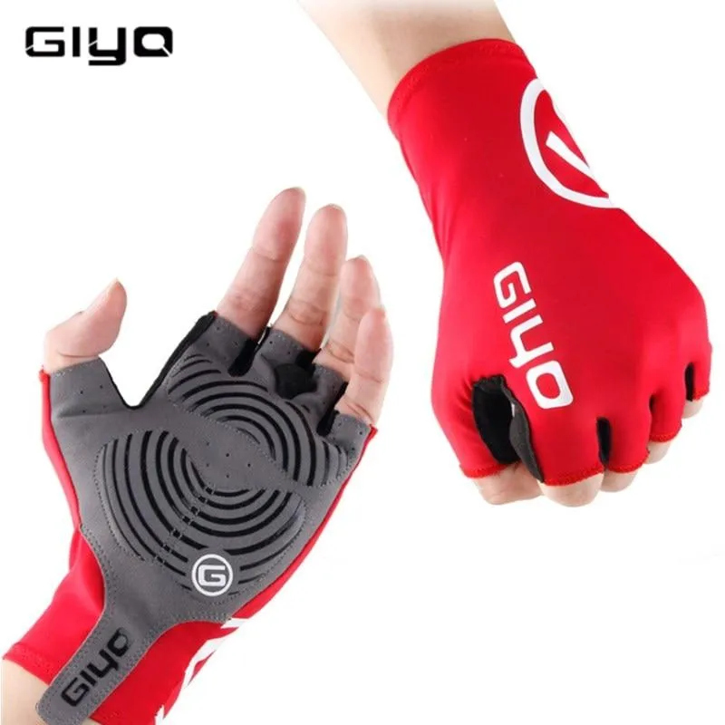 Anti Slip Gel Wind Cycling Half Finger Gloves Breathable Outdoor Lycra Fabric Mittens MTB Gloves Racing Road Bike Glove