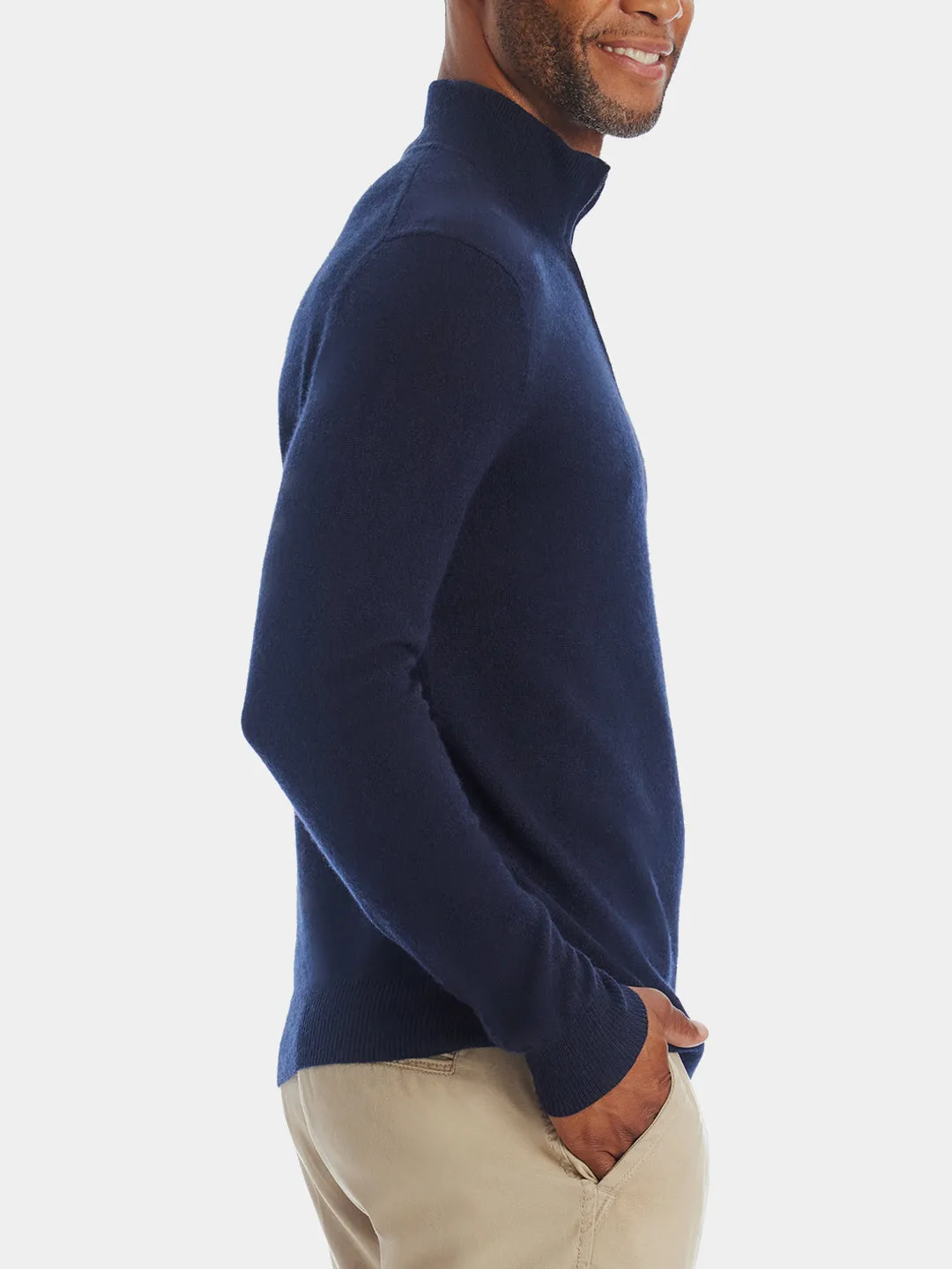 Cashmere Quarter Zip Sweater