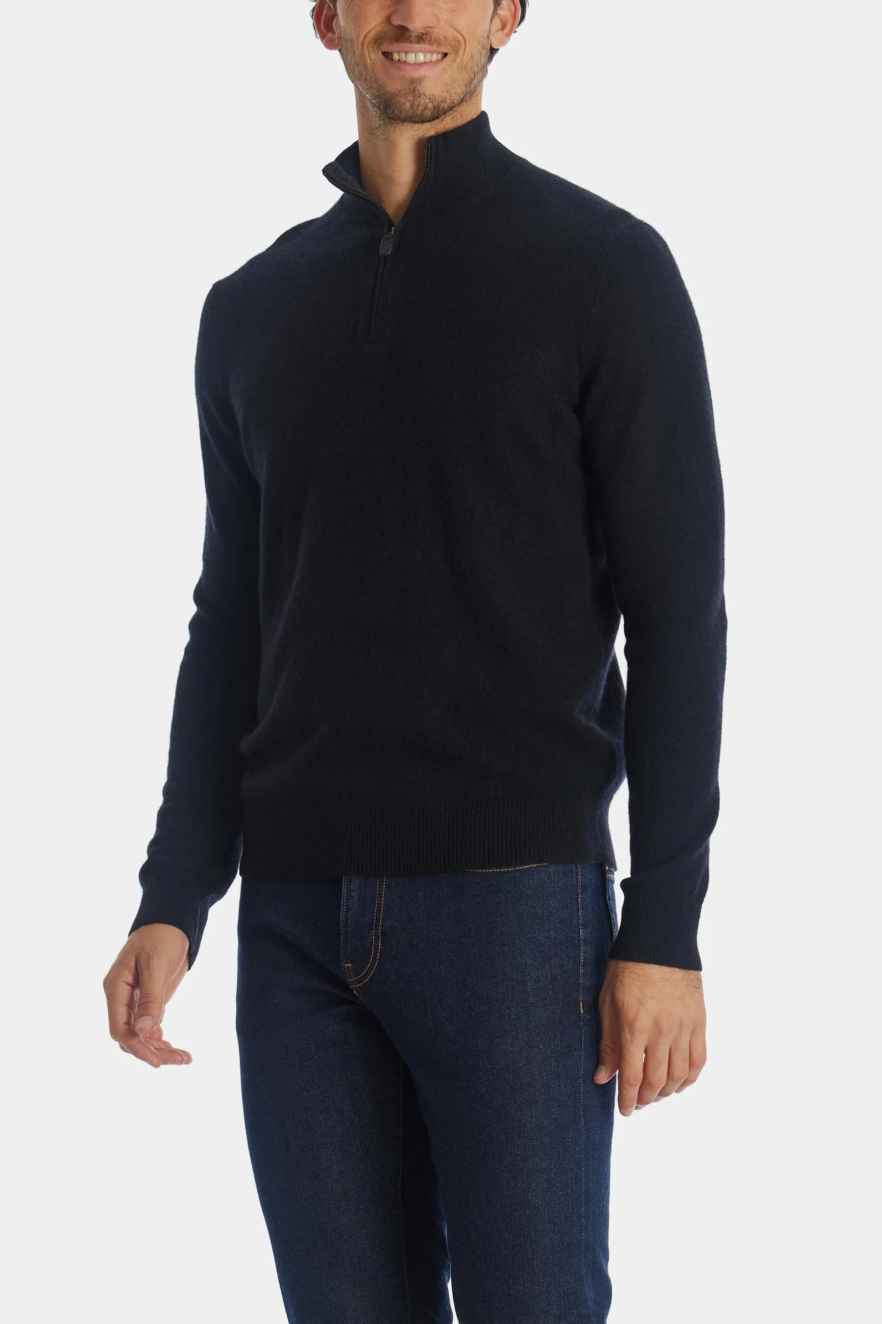 Cashmere Quarter Zip Sweater