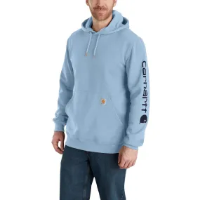 'Carhartt' Men's Midweight Sleeve Logo Hoodie - Fog Blue