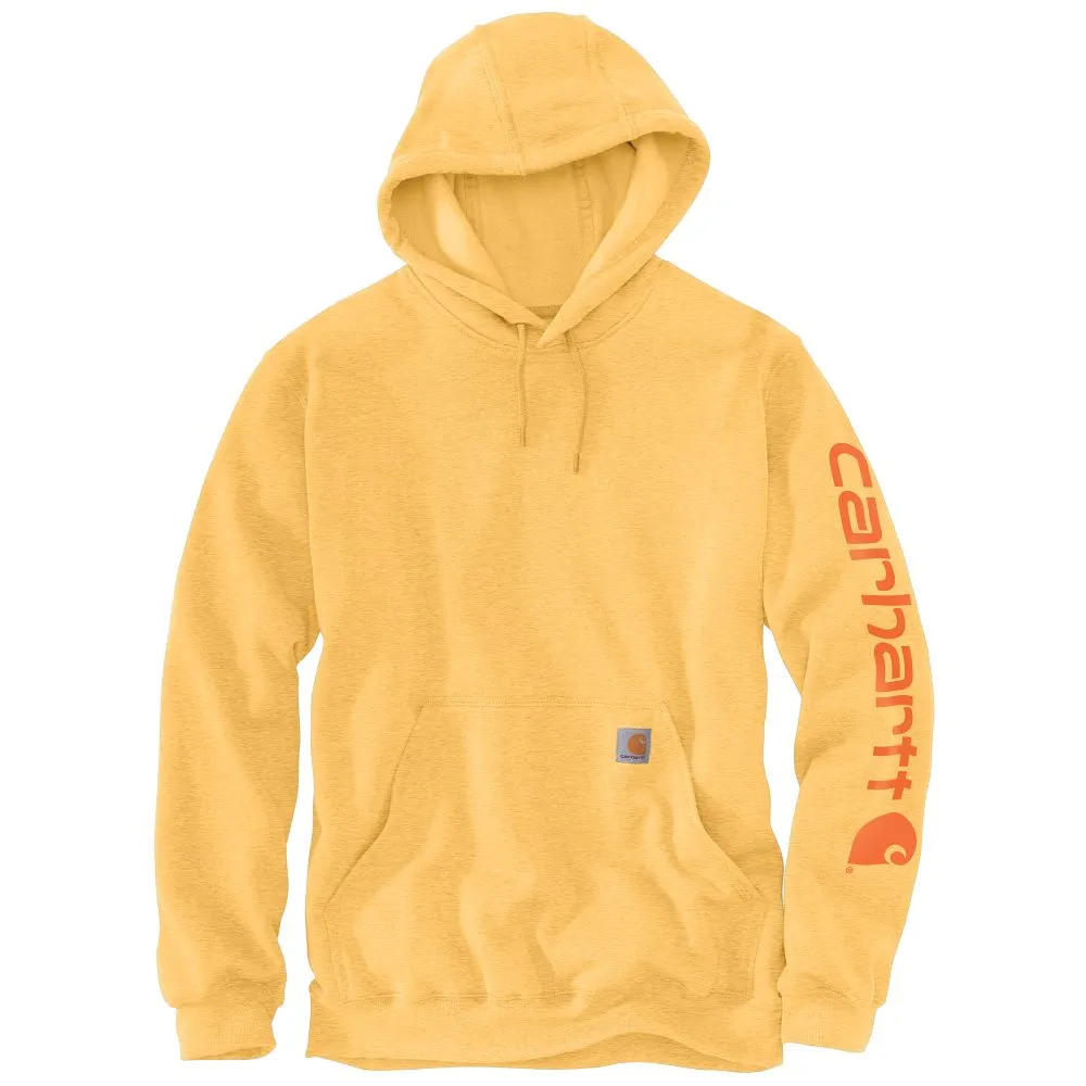 'Carhartt' Men's Midweight Sleeve Logo Hoodie - Vivid Yellow Heather