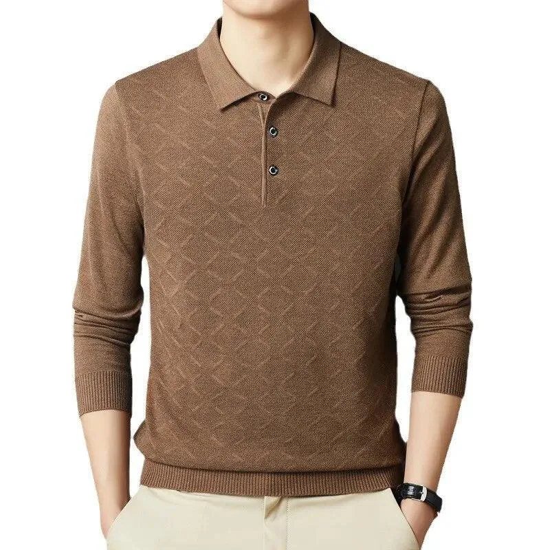 Argyle Pattern Polo Shirt for Men