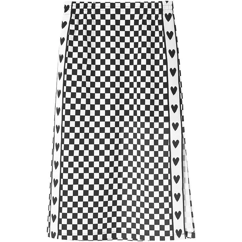 Checkerboard Knit Skirt